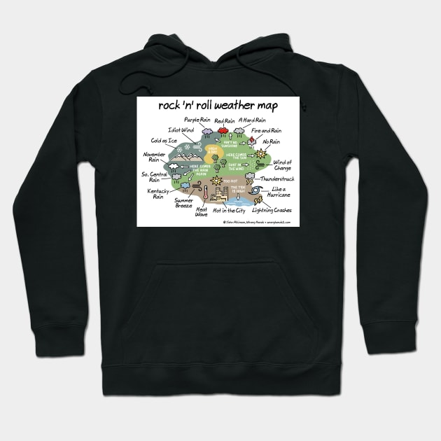 rock 'n' roll weather map Hoodie by WrongHands